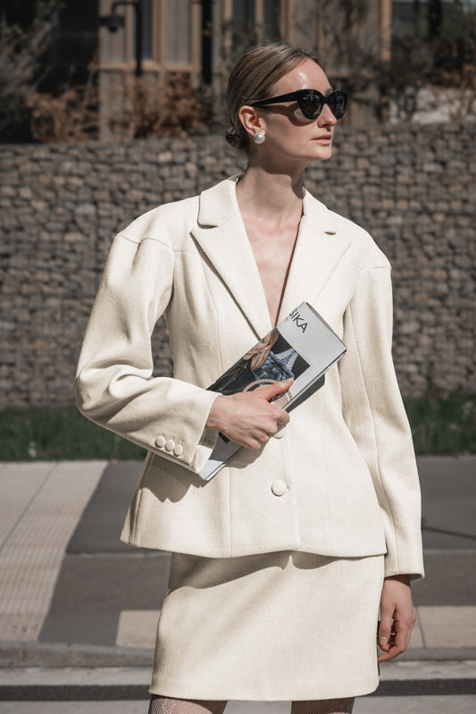 Ophelia Blazer – Ivory – Pre-Sale