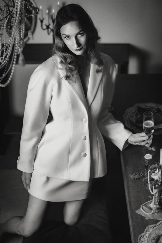 Ophelia A-line Mini Skirt, Ivory