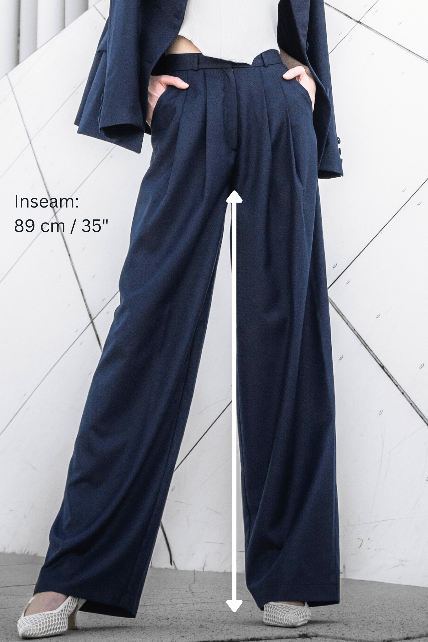 Marina Tailored Trousers, Navy