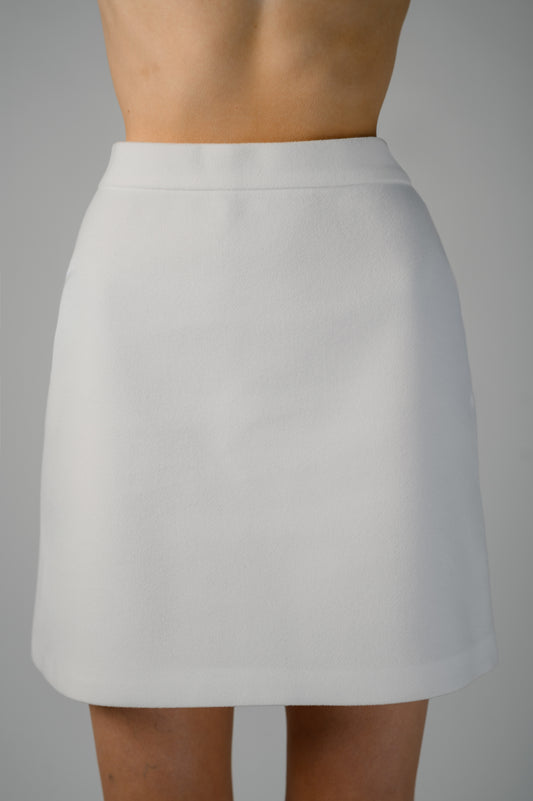 Ophelia A-line Mini Skirt, Ivory