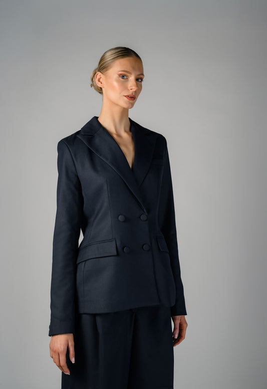 Marina Double-Breasted Blazer, Navy
